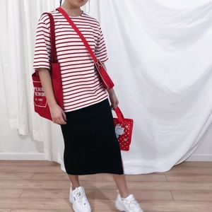 Cos Striped Heavy Knit Tee